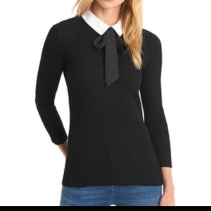 Karl Lagerfeld Women’s Black Knit Sweater With Bow
